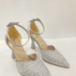 İnci Taşlı Abiye topuklu ayakkabı