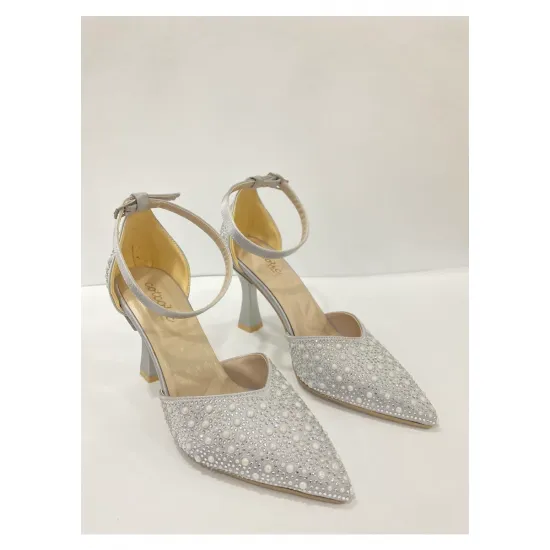 İnci Taşlı Abiye topuklu ayakkabı