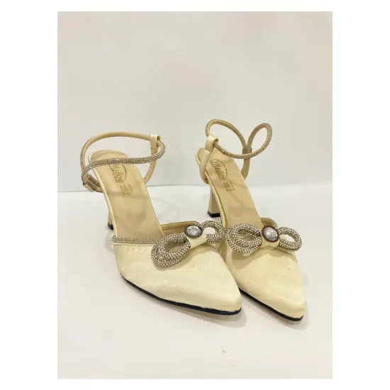 Fiyonk Detaylı Taşlı Abiye Ayakkabı